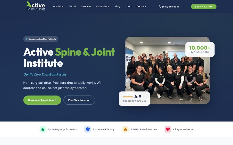 Active Spine and Joint Institute homepage