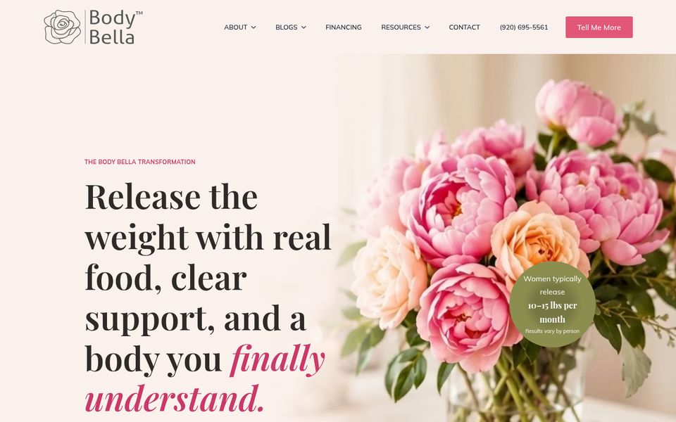 Body Bella homepage