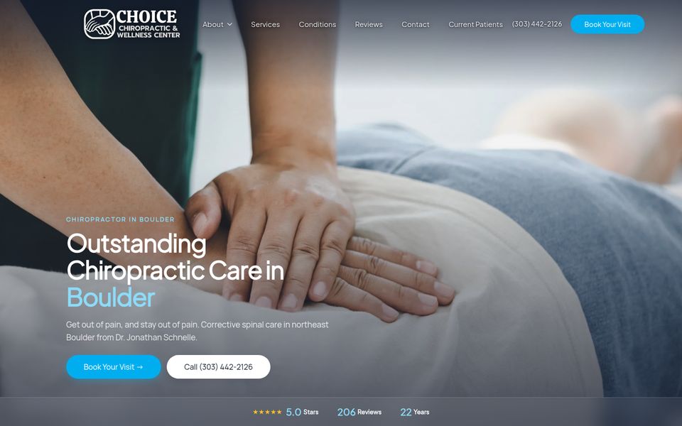 Choice Chiropractic and Wellness Center homepage